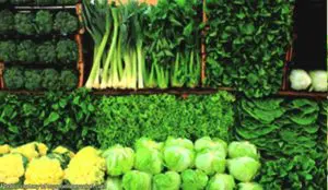 légumes à feuilles vertes